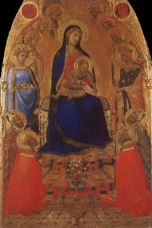 Ambrogio Lorenzetti Madonna and Child Enthroned with Angels and Saints